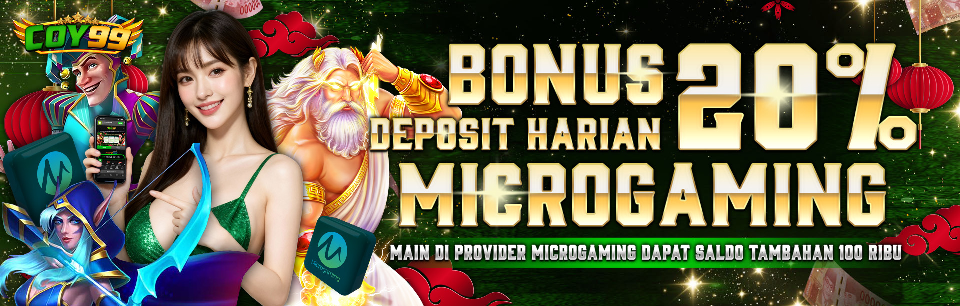 BONUS DEPOSIT HARIAN 20% MICROGAMING