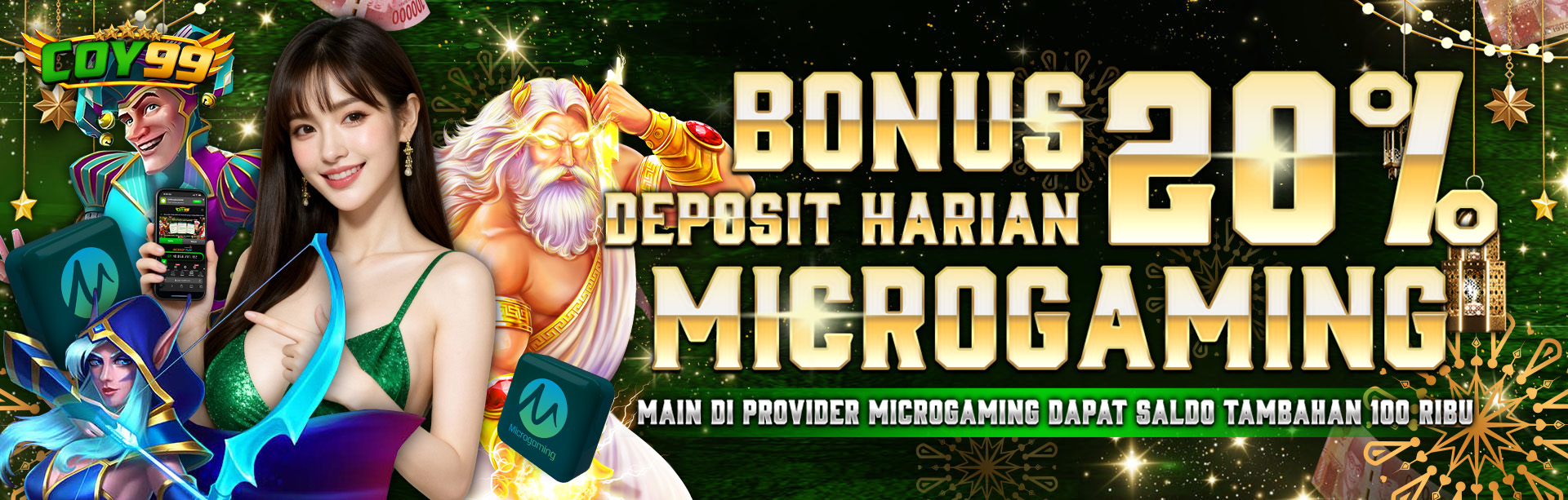 BONUS DEPOSIT HARIAN 20% MICROGAMING