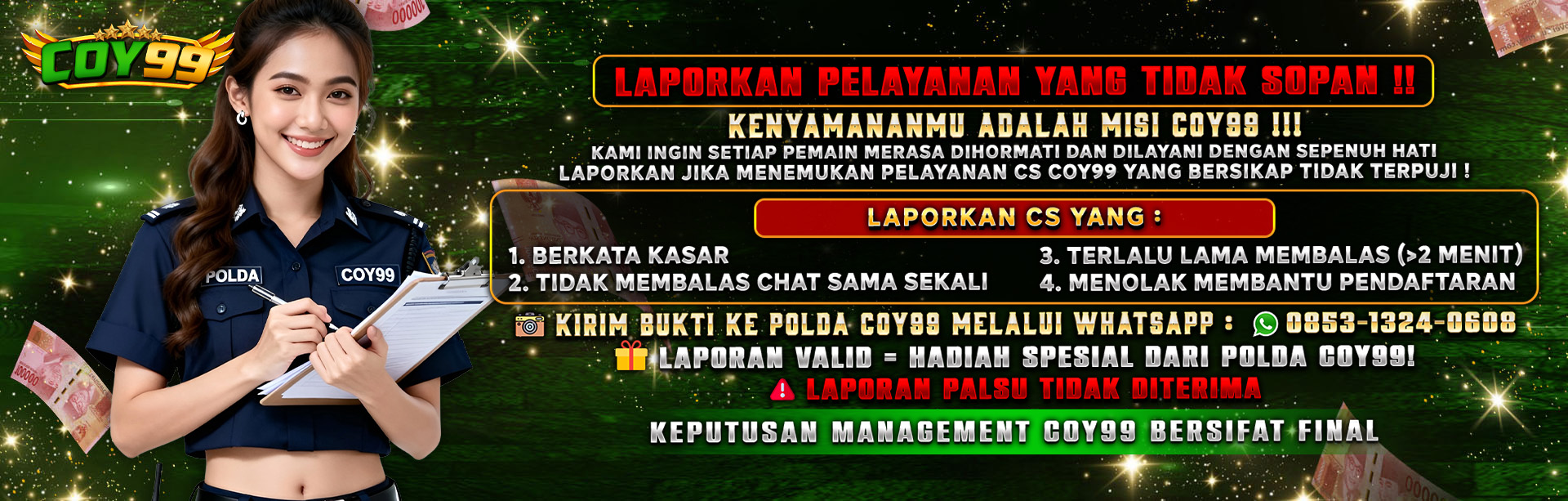 🚨 LAPORKAN PELAYANAN YANG TIDAK SOPAN!