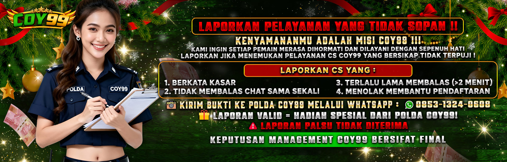 🚨 LAPORKAN PELAYANAN YANG TIDAK SOPAN!