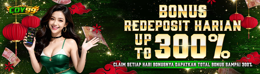 BONUS REDEPOSIT HARIAN UP TO 300%