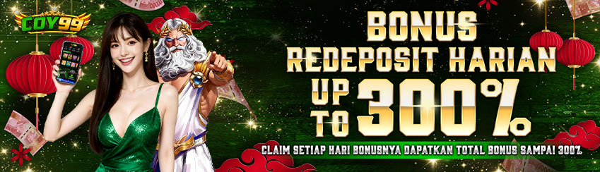 BONUS REDEPOSIT HARIAN UP TO 300%