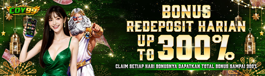 BONUS REDEPOSIT HARIAN UP TO 300%