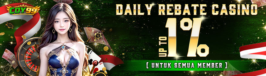 DAILY REBATE CASINO UP TO 1%