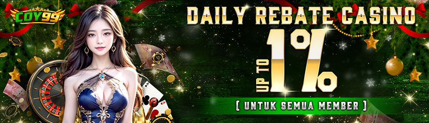 DAILY REBATE CASINO UP TO 1%