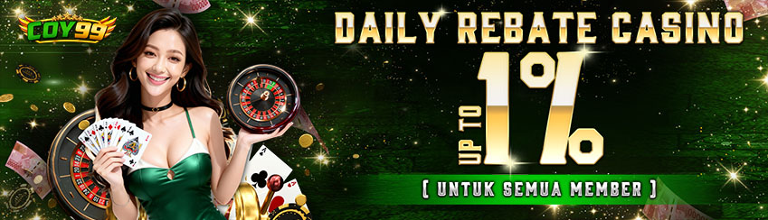 DAILY REBATE CASINO UP TO 1%