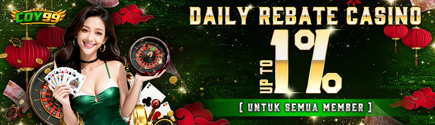 DAILY REBATE CASINO UP TO 1%