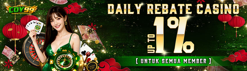 DAILY REBATE CASINO UP TO 1%