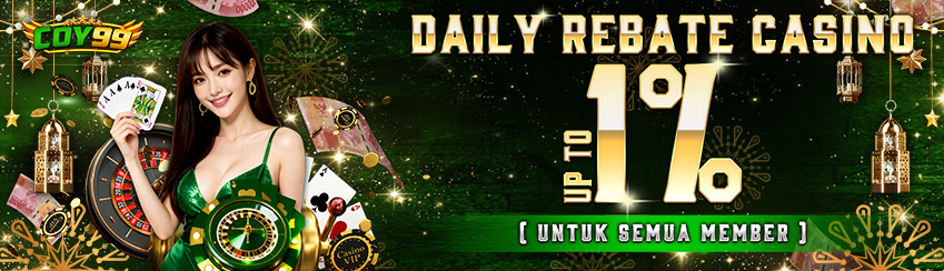 DAILY REBATE CASINO UP TO 1%